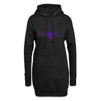 Volley-ball de plage volley-ball masculin - Sweat-shirt à capuche long Femme - noir - Devant