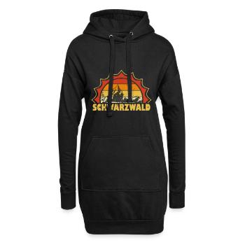 Schwarzwald Schwarzwaldmädel Bollenhut Damen - Hoodie-Kleid - Schwarz - Vorne