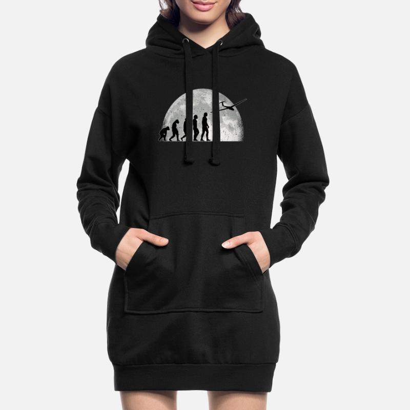 Planeur Evolution Lune Planeur Sweat-shirt à capuche long Femme