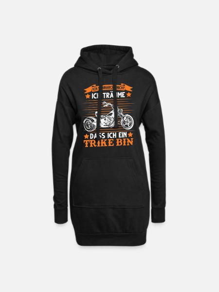 Trike Schnarcht Triker Biker Dreirad Trikefahrer - Hoodie-Kleid - Schwarz