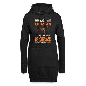 Hollandse Herder Glück Holländischer Schäferhund - Hoodie-Kleid - Schwarz - Vorne