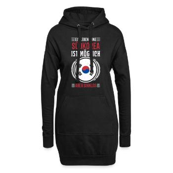 Südkorea Koranische Flagge Korea Souel Geschenk - Hoodie-Kleid - Schwarz - Vorne