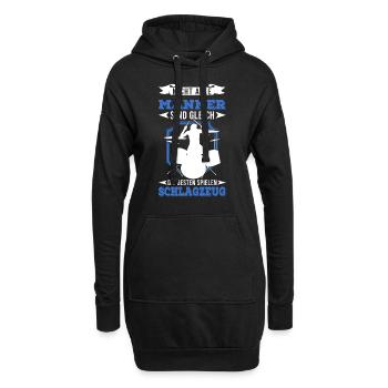 Schlagzeug Drummer Schlagzeuger - Hoodie-Kleid - Schwarz - Vorne