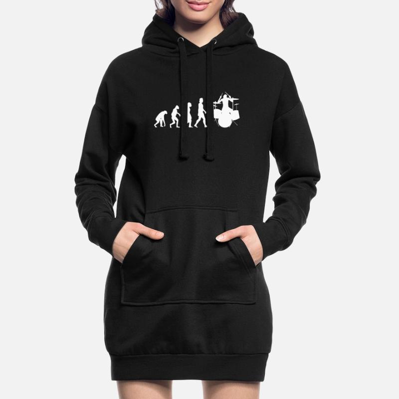 Drummer Evolution Drums Hoodie Dress