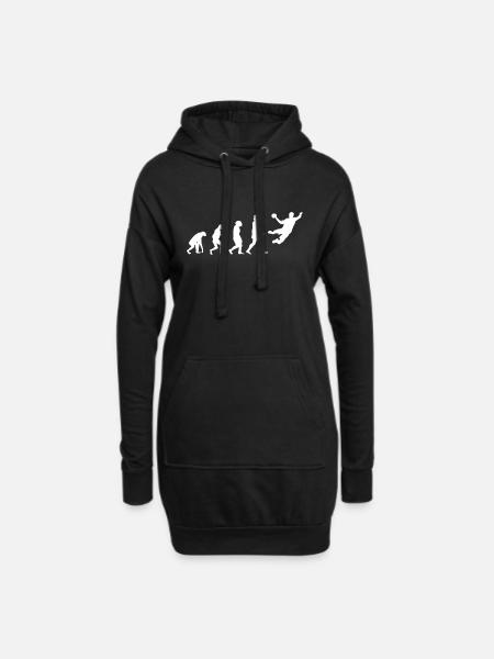 Handballer Evolution Handball Handballteam - Hoodie-Kleid - Schwarz