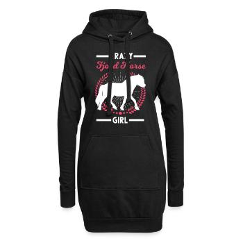 Crazy Fjord Horse Girl Fjordpferd - Hoodie-Kleid - Schwarz - Vorne