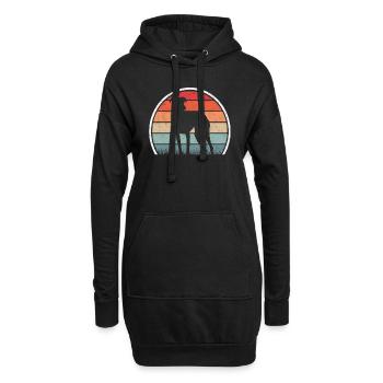 Galgo Espanol Rétro lévriers espagnols - Sweat-shirt à capuche long Femme - noir - Devant