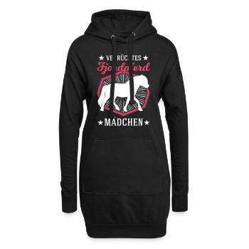 Verrücktes Fjordpferd Mädchen Norweger Fjord Pferd - Hoodie-Kleid - Schwarz - Vorne