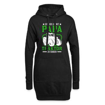 Traktor Papa Sohn Landwirt Traktorfahrer - Hoodie-Kleid - Schwarz - Vorne