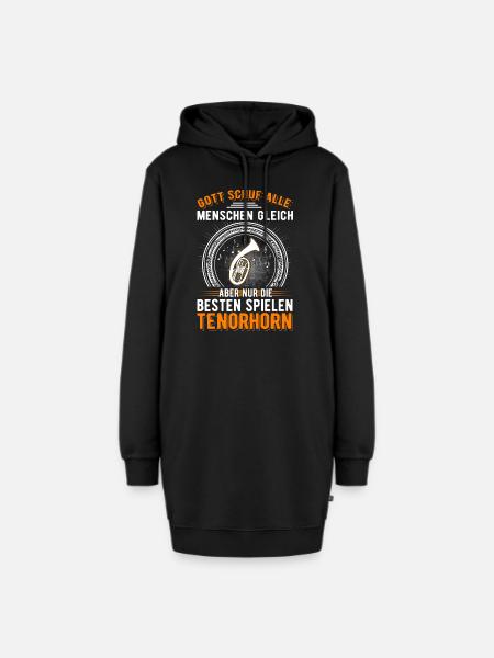 Tenorhorn Gott Tenorhornist Tenorhornspieler - Hoodie-Kleid - Schwarz