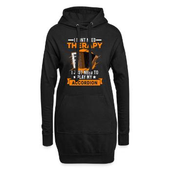 Akkordeon Ziehharmonika Akkordeonist - Hoodie-Kleid - Schwarz - Vorne