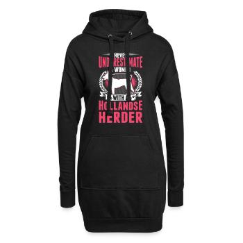 Hollandse Herder Femme Berger Hollandais - Sweat-shirt à capuche long Femme - noir - Devant