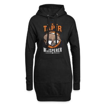 Tapir Whisperer Tapir Flüsterer - Hoodie-Kleid - Schwarz - Vorne
