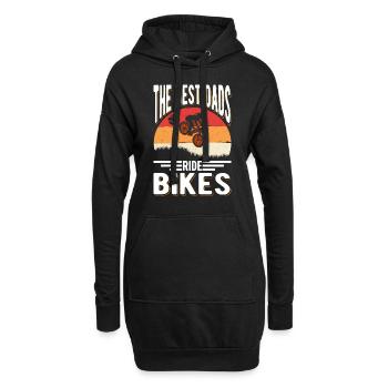 Fahrrad Vater Fahrradtour Papa Radfahrer - Hoodie-Kleid - Schwarz - Vorne