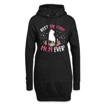 Best Samoyed Mom Ever Samojede - Hoodie-Kleid - Schwarz - Vorne