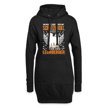 Leonberger Schutzengel - Hoodie-Kleid - Schwarz - Vorne