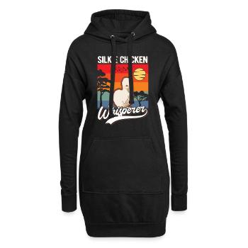 Seidenhuhn Flüsterer Silkie Chicken Whisperer - Hoodie-Kleid - Schwarz - Vorne