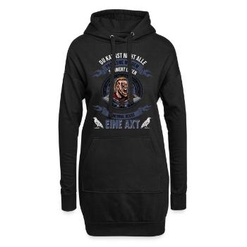 Wikinger Krieger Nordmann Nordische Mythologie Axt - Hoodie-Kleid - Schwarz - Vorne