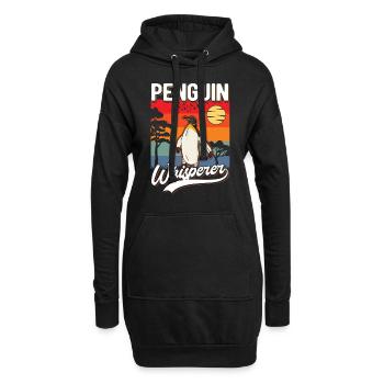 Pinguin Flüsterer Penguin Whisperer - Hoodie-Kleid - Schwarz - Vorne