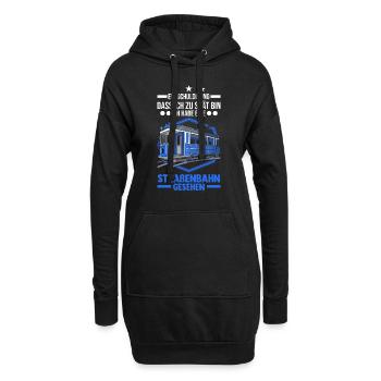 Straßenbahn Geschenk Straßenbahnfahrer Tram S-Bahn - Hoodie-Kleid - Schwarz - Vorne