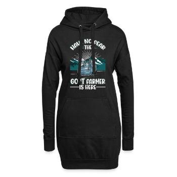 Éleveur de chèvres Chèvre Ferme Chèvre Chèvre - Sweat-shirt à capuche long Femme - noir - Devant