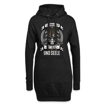 Eisenbahner mit Herz und Seele Eisenbahn Bahn - Hoodie-Kleid - Schwarz - Vorne
