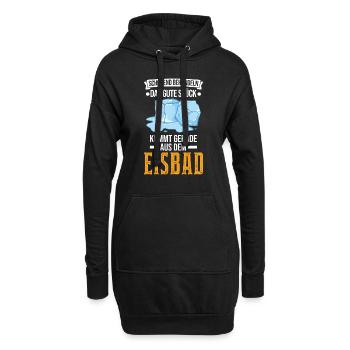 Eisbad Eisbaden Winterbad Eisschwimmen - Hoodie-Kleid - Schwarz - Vorne