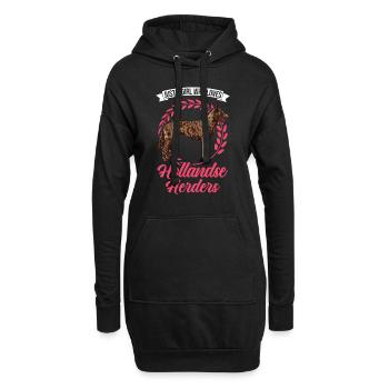 Hollandse Herder Fille Berger Hollandais - Sweat-shirt à capuche long Femme - noir - Devant