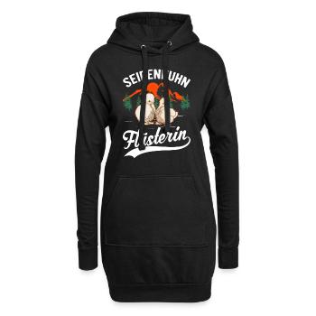 Seidenhuhn Flüsterin Seidenhuhn Flüsterer Silkie - Hoodie-Kleid - Schwarz - Vorne