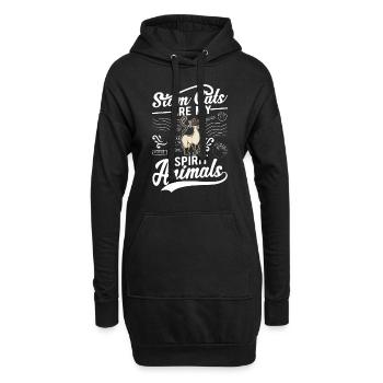 Siam Cats sont mes animaux spirituels Chat siamois - Sweat-shirt à capuche long Femme - noir - Devant