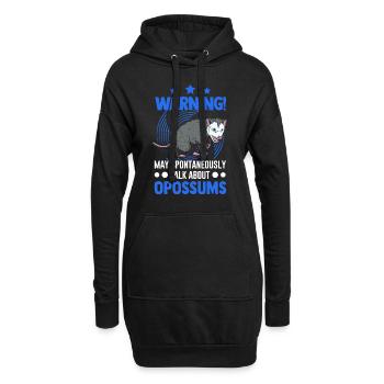 Opossum Geschenk Possum Beutelratte - Hoodie-Kleid - Schwarz - Vorne