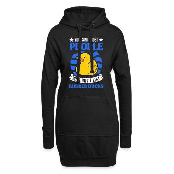 Canard en caoutchouc Cadeau Canard Grinçant Canard Bain Canard - Sweat-shirt à capuche long Femme - noir - Devant