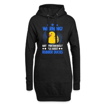 Peut parler spontanément de Rubber Ducks - Sweat-shirt à capuche long Femme - noir - Devant