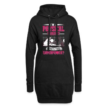 Physiotherapeut Superkraft Physiotherapie Physio - Hoodie-Kleid - Schwarz - Vorne