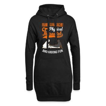 Physiotherapeut Geschenk Physiotherapie Physio - Hoodie-Kleid - Schwarz - Vorne