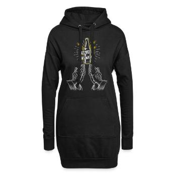 Ballert Gottlos Bier Saufen Biere Biergarten - Hoodie-Kleid - Schwarz - Vorne