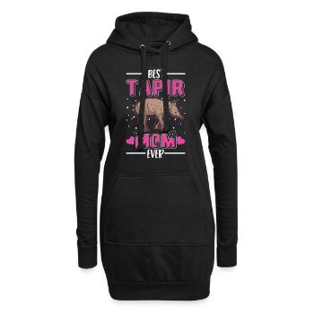 Best Tapir Mom Ever - Hoodie-Kleid - Schwarz - Vorne