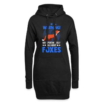 Avertissement Fox Gift Arctic Fox Redfucks - Sweat-shirt à capuche long Femme - noir - Devant