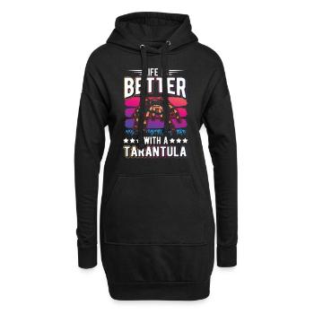 La vie est meilleure avec une Tarentule Tarantel - Sweat-shirt à capuche long Femme - noir - Devant