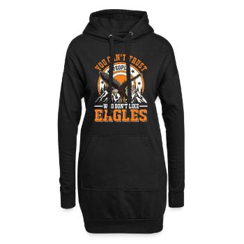 Golden Eagle Gift Eagle Aigle Reproducteur Fauconnier - Sweat-shirt à capuche long Femme - noir - Devant