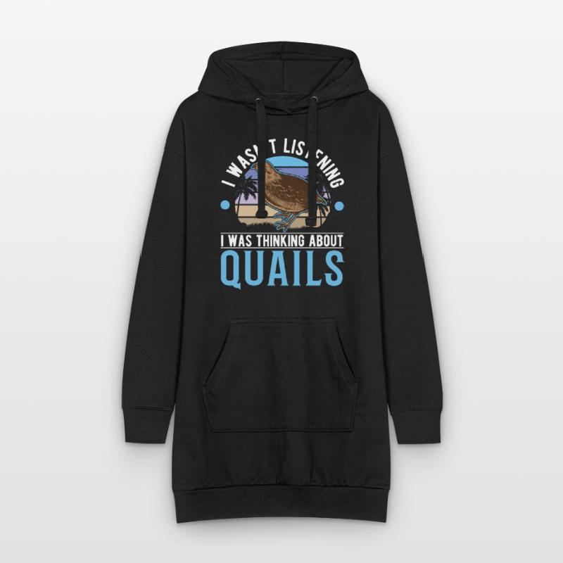 Cadeau de caille Élevage de cailles Élevage de cailles Sweat-shirt à capuche long Femme