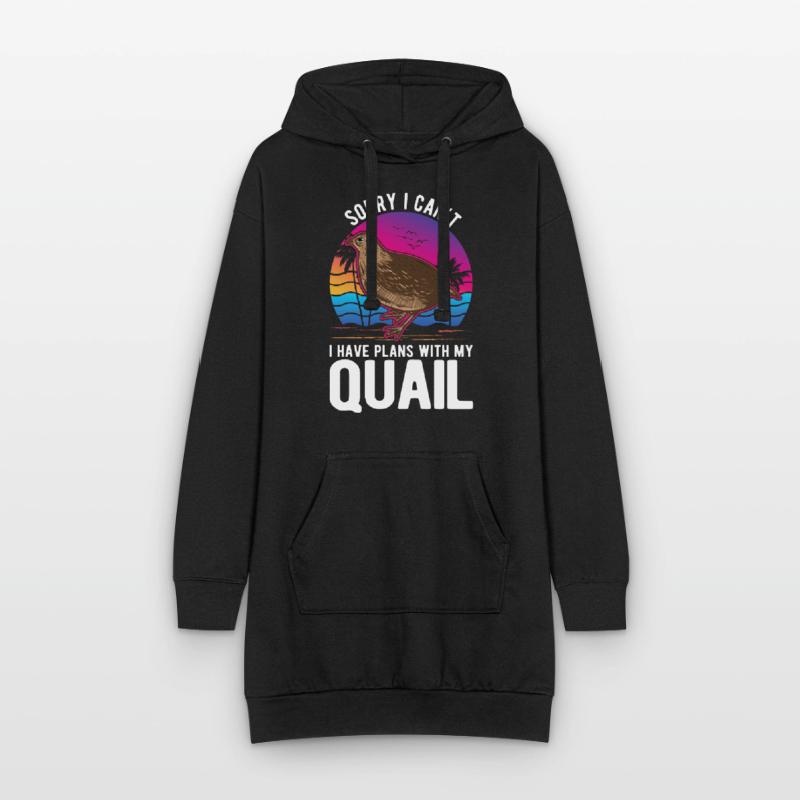 Cadeau de caille Élevage de cailles Élevage de cailles Sweat-shirt à capuche long Femme