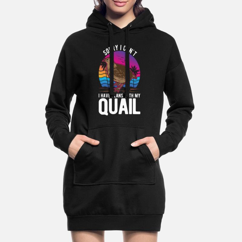 Cadeau de caille Élevage de cailles Élevage de cailles Sweat-shirt à capuche long Femme