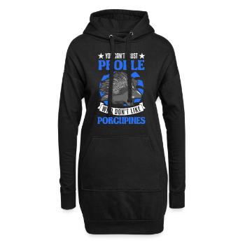 Amateur de porc-épic Porc-épic - Sweat-shirt à capuche long Femme - noir - Devant