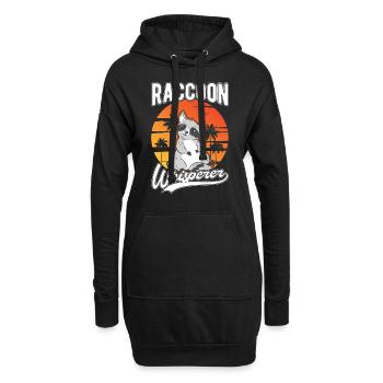 Raton laveur Whisperer Raton laveur - Sweat-shirt à capuche long Femme - noir - Devant