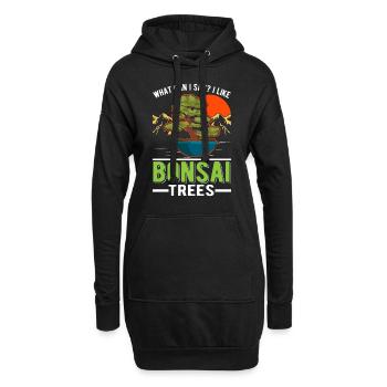 Que puis-je dire que j’aime bonsaï arbres bonsaï arbre - Sweat-shirt à capuche long Femme - noir - Devant