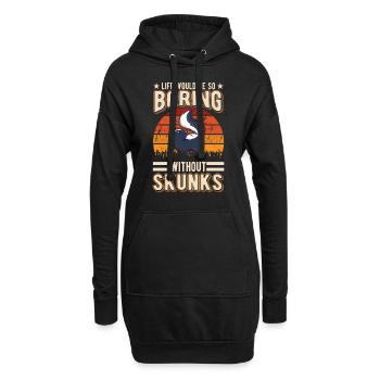 La vie serait si ennuyeuse sans Skunks Skunk - Sweat-shirt à capuche long Femme - noir - Devant