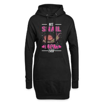 Best Snail Mom Ever Schnecken Mama - Hoodie-Kleid - Schwarz - Vorne