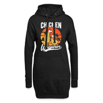 Hühner Flüsterer Hühnerzucht Hühnchen Landwirt - Hoodie-Kleid - Schwarz - Vorne