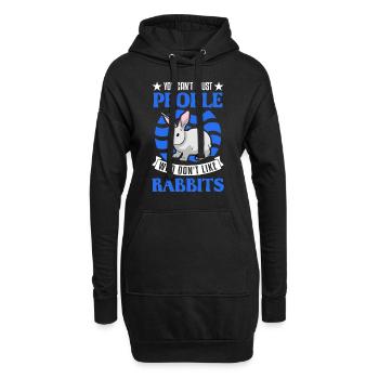 Lapin Lapin Lapin Lapin - Sweat-shirt à capuche long Femme - noir - Devant